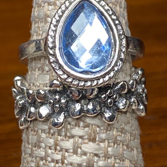 Blue Horizon Set of 7 Silver Knuckle Rings - Picture 3 of 4